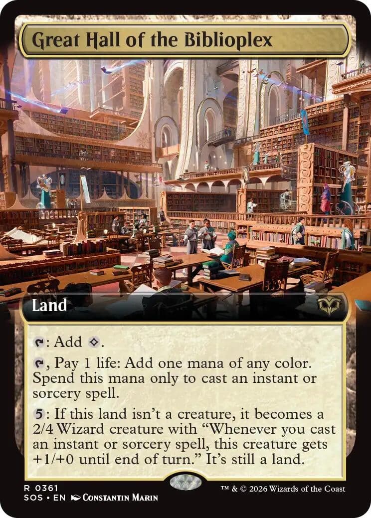 Great Hall of the Biblioplex (Extended Art) (361) (Secrets of Strixhaven)