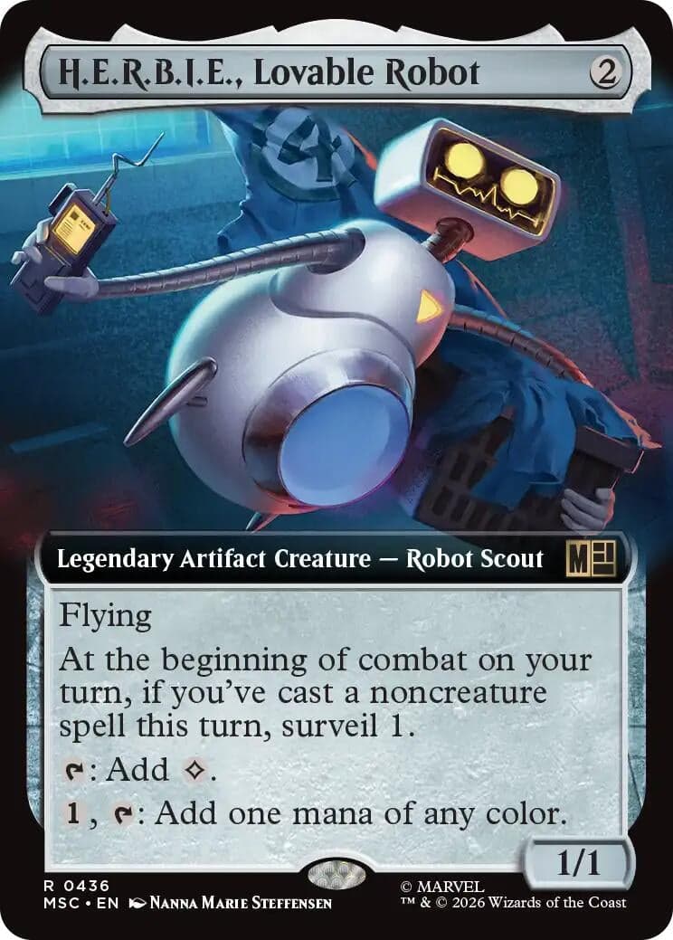 H.E.R.B.I.E., Lovable Robot (Extended Art) (436) (Commander: Marvel Super Heroes) (MSC)