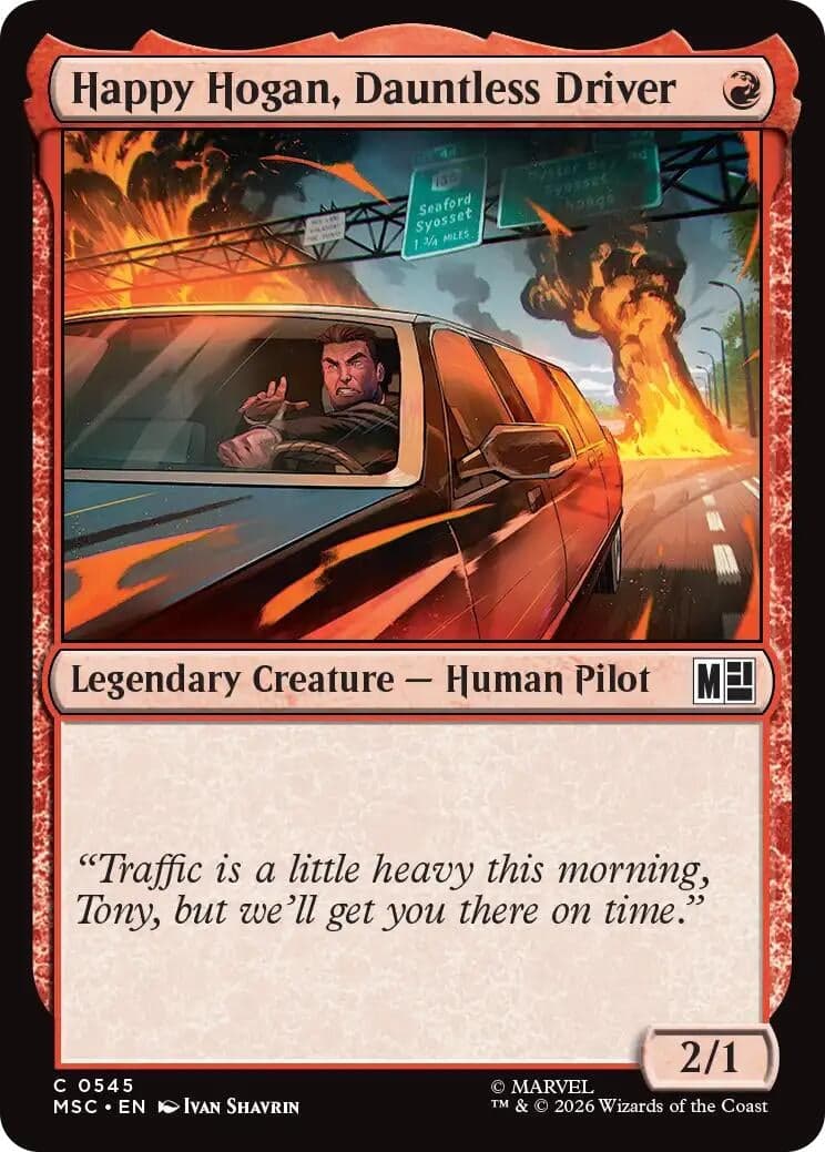 Happy Hogan, Dauntless Driver (0545) (545) (Foil) (Commander: Marvel Super Heroes) (MSC)