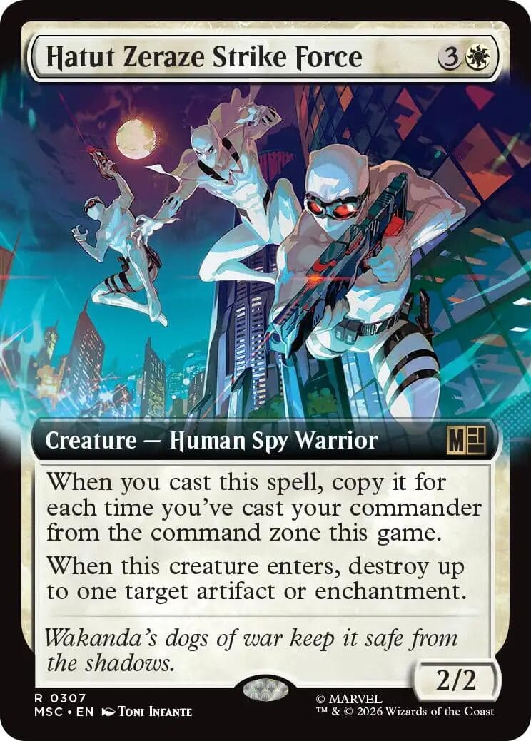 Hatut Zeraze Strike Force (Extended Art) (307) (Foil) (Commander: Marvel Super Heroes) (MSC)