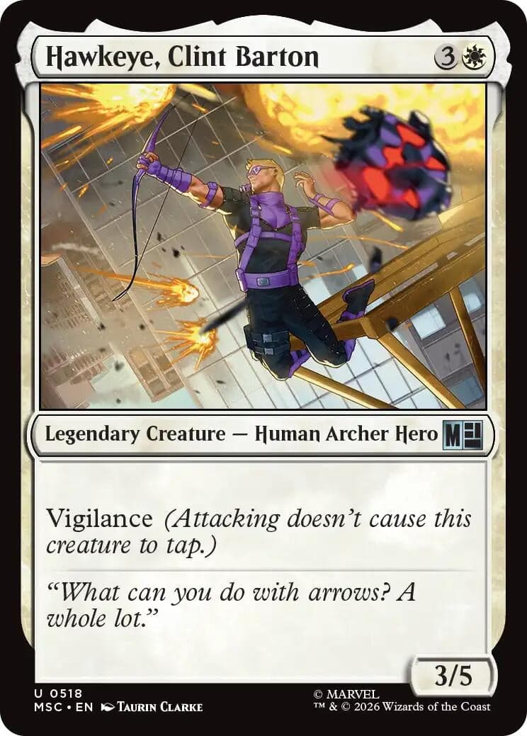 Hawkeye, Clint Barton (0518) (518) (Commander: Marvel Super Heroes) (MSC)