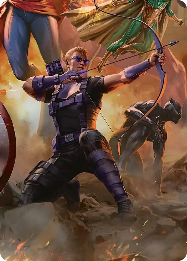Hawkeye, Trick Shot Art Card (6) (Art Series: Marvel Super Heroes) (AAMSH)