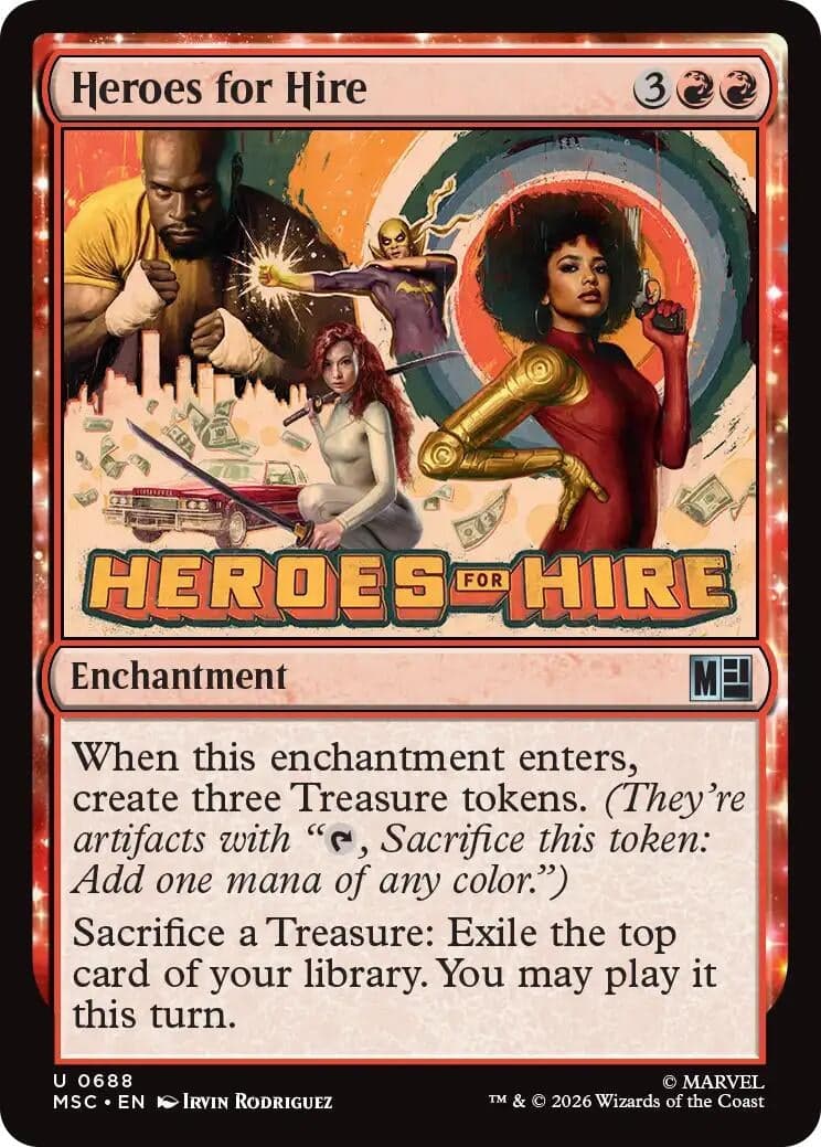 Heroes for Hire (688) (Foil) (Commander: Marvel Super Heroes) (MSC)
