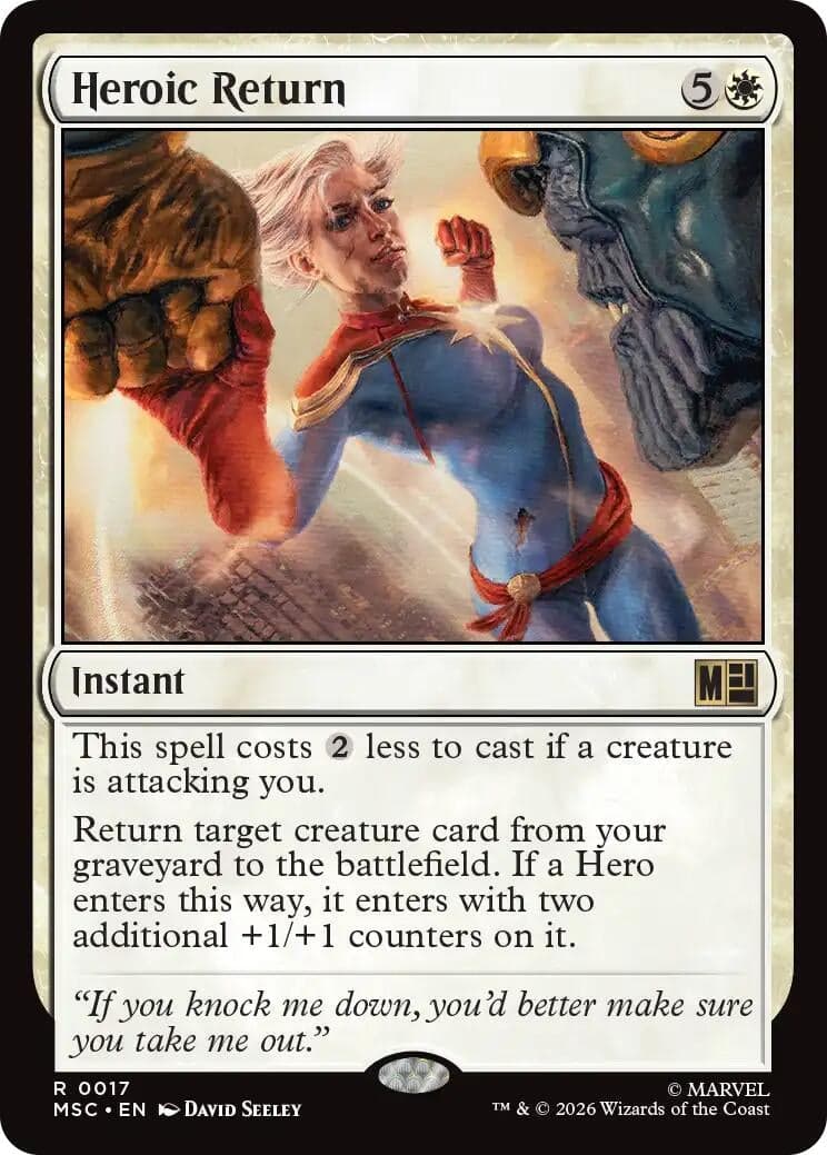 Heroic Return (Surge Foil) (17) (Foil) (Commander: Marvel Super Heroes) (MSC)