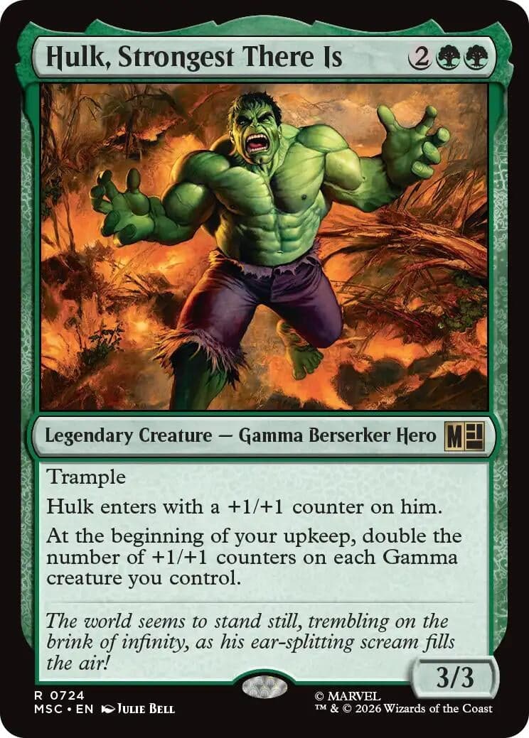 Hulk, Strongest There Is (724) (Foil) (Commander: Marvel Super Heroes) (MSC)