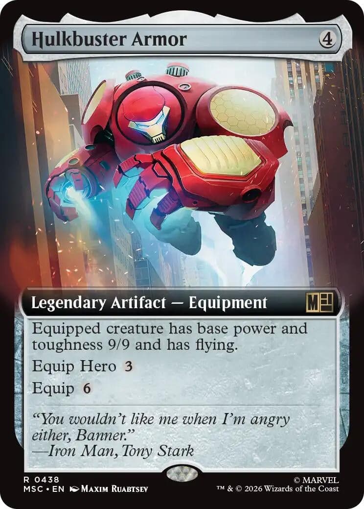 Hulkbuster Armor (Extended Art) (438) (Foil) (Commander: Marvel Super Heroes) (MSC)