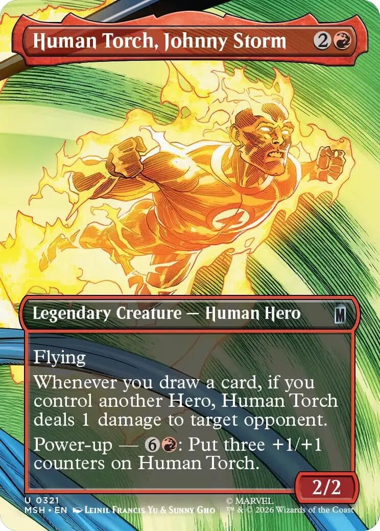 Human Torch, Johnny Storm (Borderless) (321) (Marvel Super Heroes) (MSH)