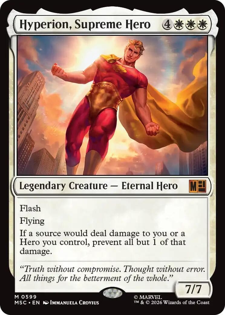 Hyperion, Supreme Hero (599) (Foil) (Commander: Marvel Super Heroes) (MSC)