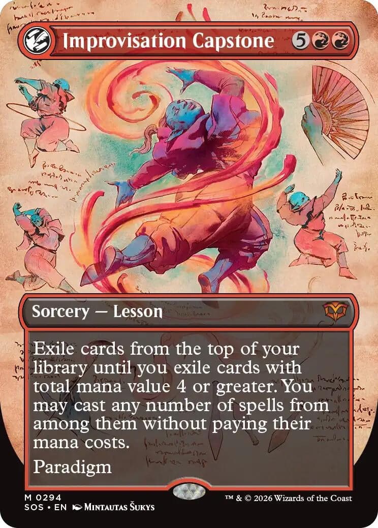 Improvisation Capstone (Borderless) (294) (Foil) (Secrets of Strixhaven)