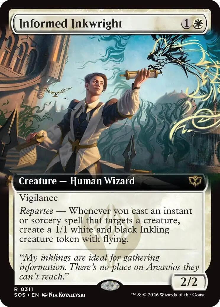 Informed Inkwright (Extended Art) (311) (Foil) (Secrets of Strixhaven)