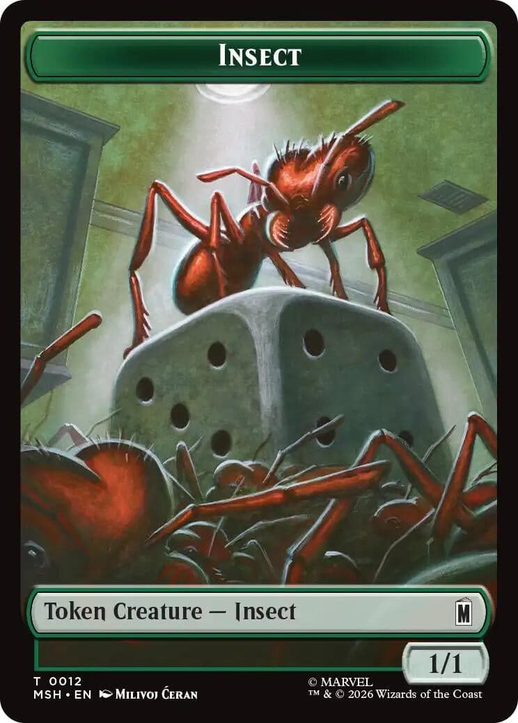 Insect // Clue Double-Sided Token (012/017) (Marvel Super Heroes) (MSH)
