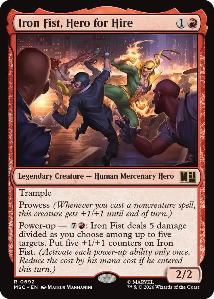 Iron Fist, Hero for Hire (692) (Foil) (Commander: Marvel Super Heroes) (MSC)