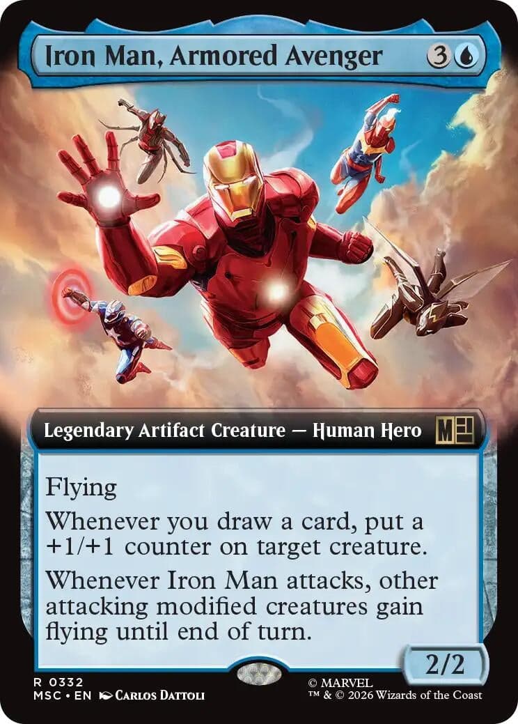 Iron Man, Armored Avenger (Extended Art) (332) (Commander: Marvel Super Heroes) (MSC)