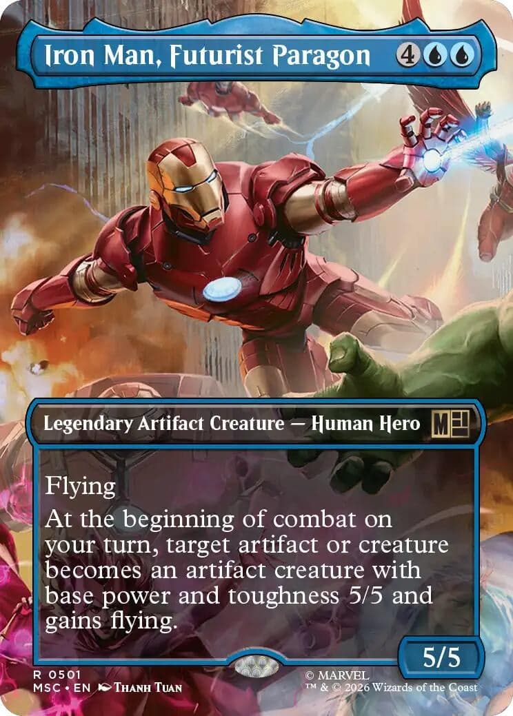 Iron Man, Futurist Paragon (Borderless) (501) (Commander: Marvel Super Heroes) (MSC)
