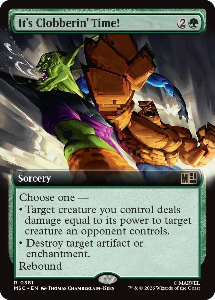 It's Clobberin' Time! (Extended Art) (381) (Foil) (Commander: Marvel Super Heroes) (MSC)