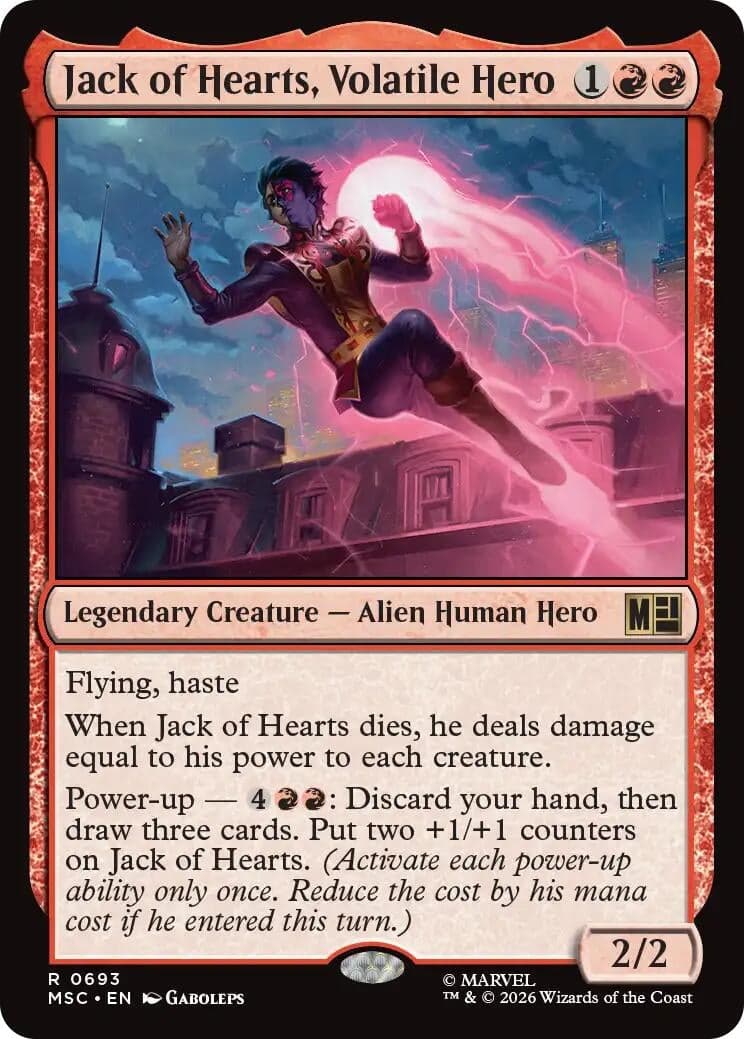 Jack of Hearts, Volatile Hero (693) (Commander: Marvel Super Heroes) (MSC)