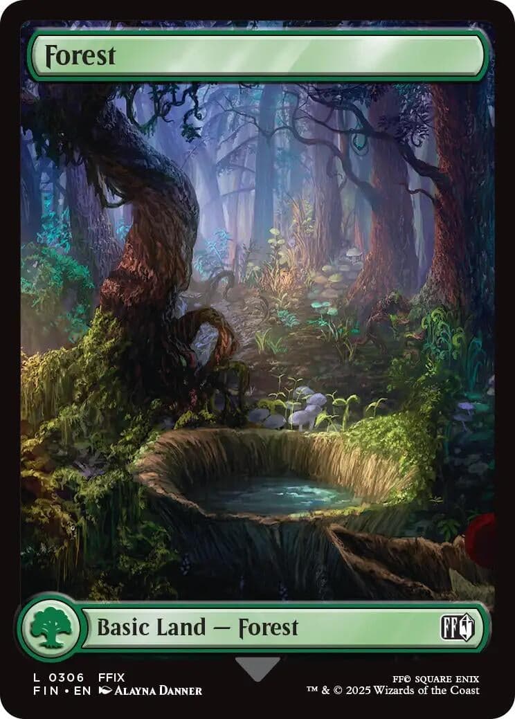 Japanese Magic: The Gathering - Forest (0306) (306) (Foil) (FINAL FANTASY)
