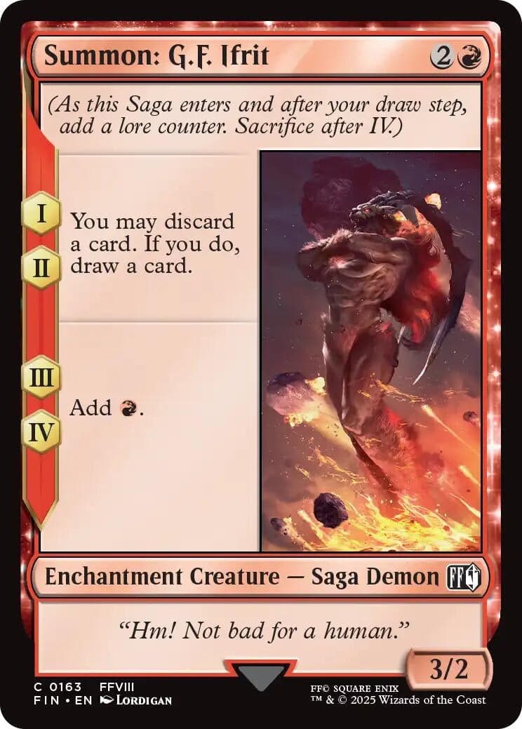 Japanese Magic: The Gathering - Summon: G.F. Ifrit (163) (FINAL FANTASY)