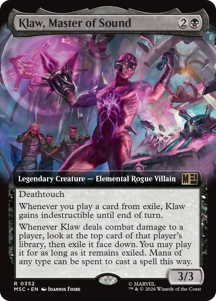 Klaw, Master of Sound (Extended Art) (352) (Foil) (Commander: Marvel Super Heroes) (MSC)
