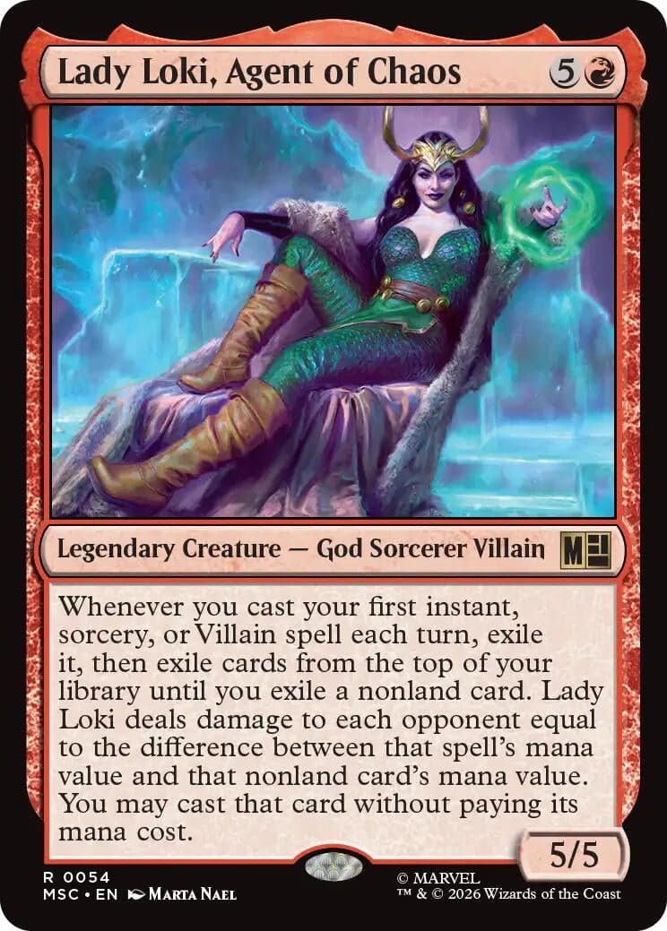 Lady Loki, Agent of Chaos (Surge Foil) (54) (Foil) (Commander: Marvel Super Heroes) (MSC)