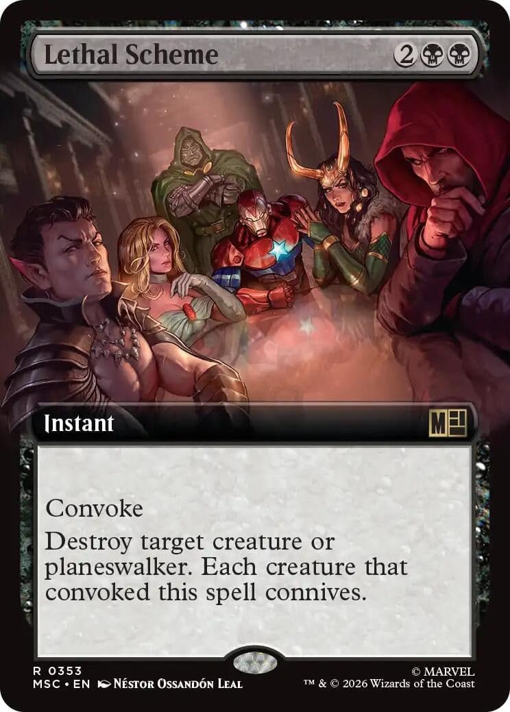 Lethal Scheme (Extended Art) (353) (Foil) (Commander: Marvel Super Heroes) (MSC)