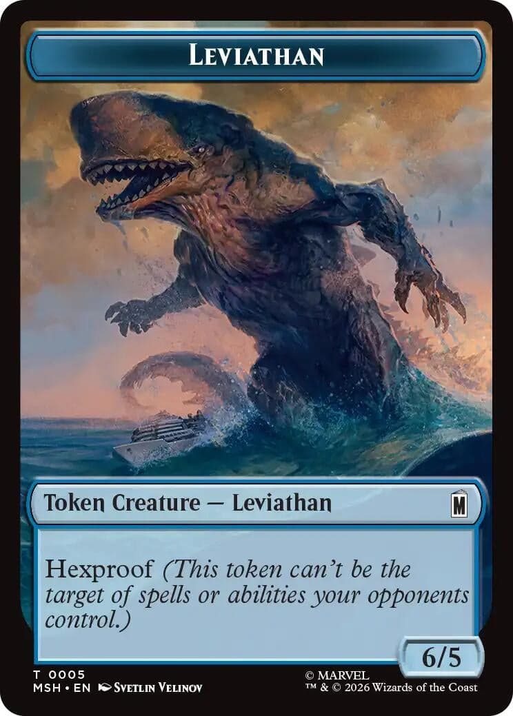 Leviathan // Food Double-Sided Token (005/019) (Marvel Super Heroes) (MSH)