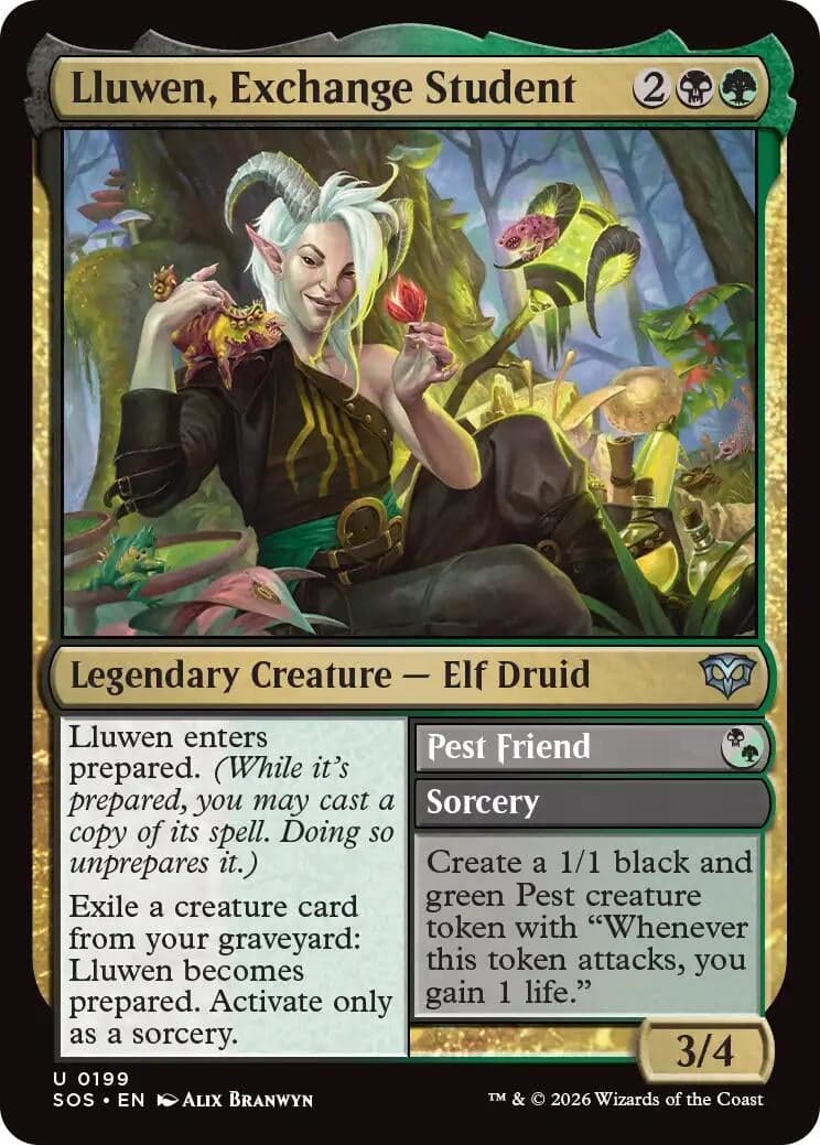 Lluwen, Exchange Student (199) (Foil) (Secrets of Strixhaven)