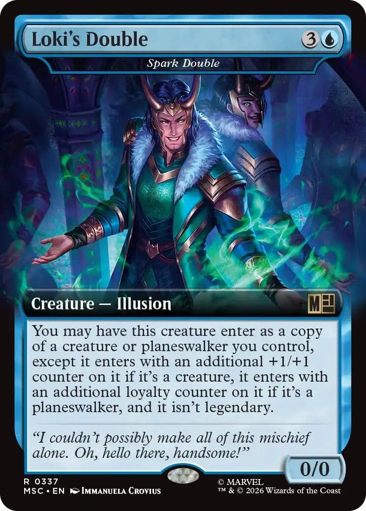Loki's Double - Spark Double (Extended Art) (337) (Foil) (Commander: Marvel Super Heroes) (MSC)