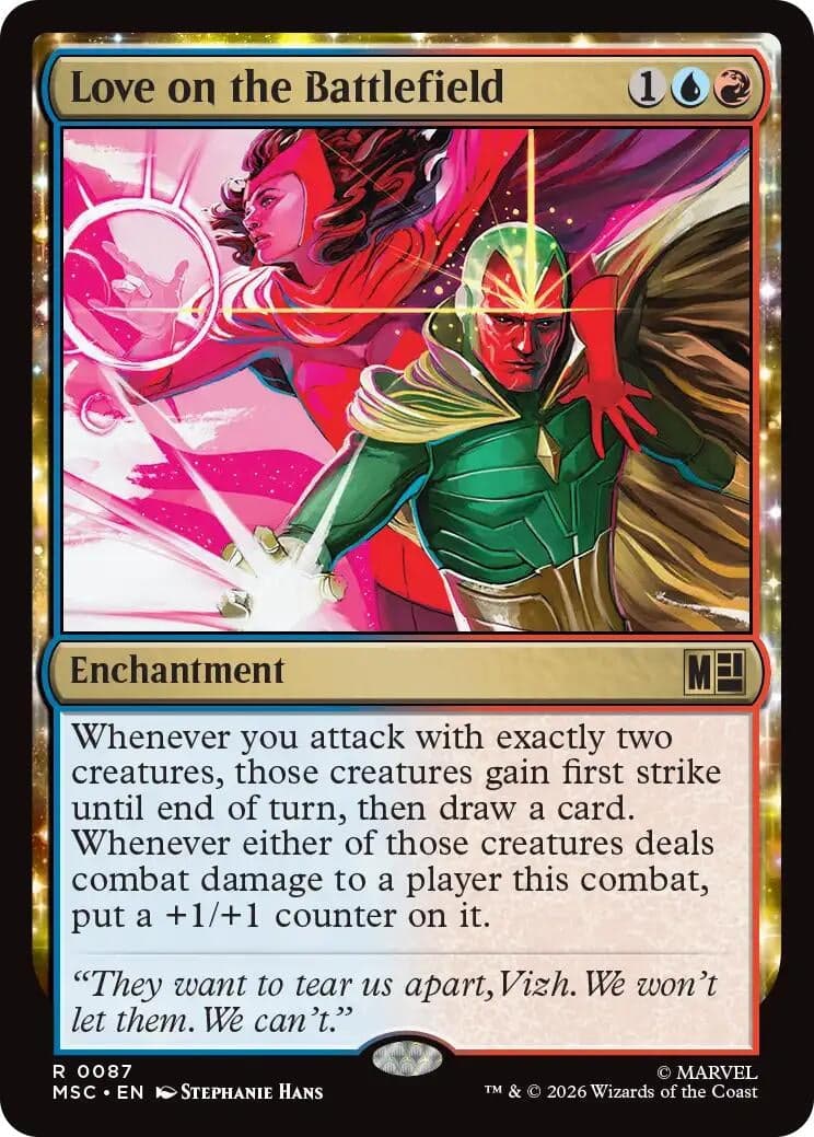 Love on the Battlefield (Surge Foil) (87) (Foil) (Commander: Marvel Super Heroes) (MSC)