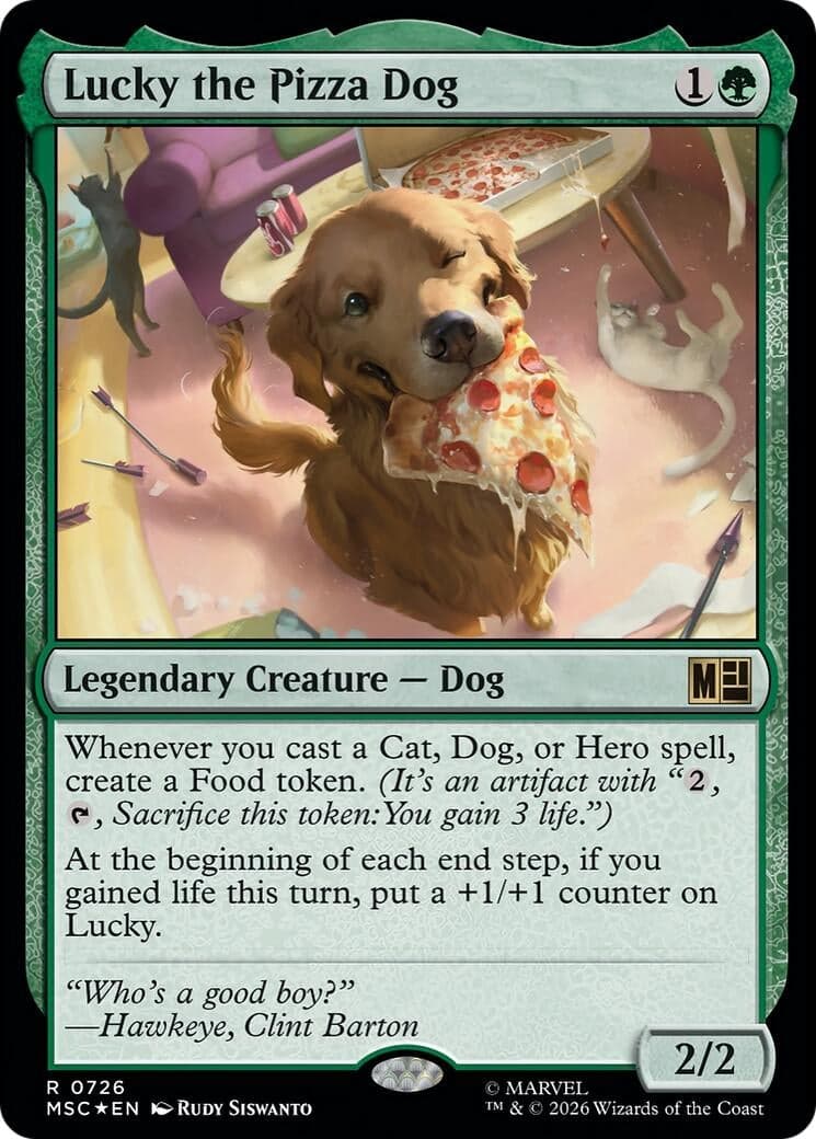 Lucky the Pizza Dog (726) (Foil) (Commander: Marvel Super Heroes)
