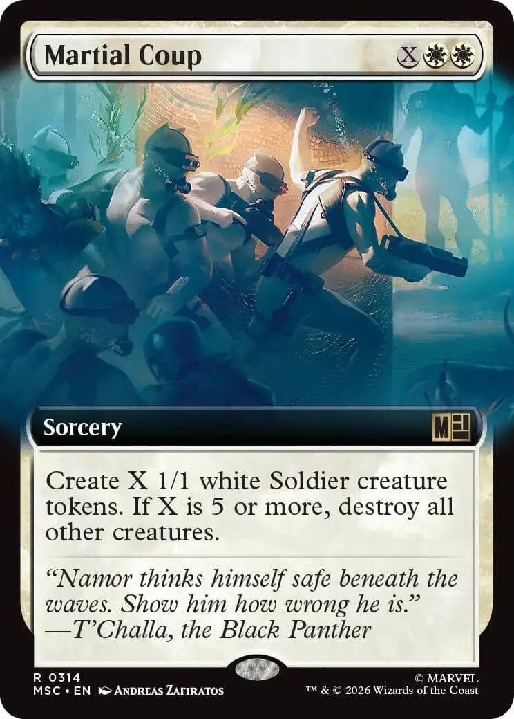 Martial Coup (Extended Art) (314) (Foil) (Commander: Marvel Super Heroes) (MSC)