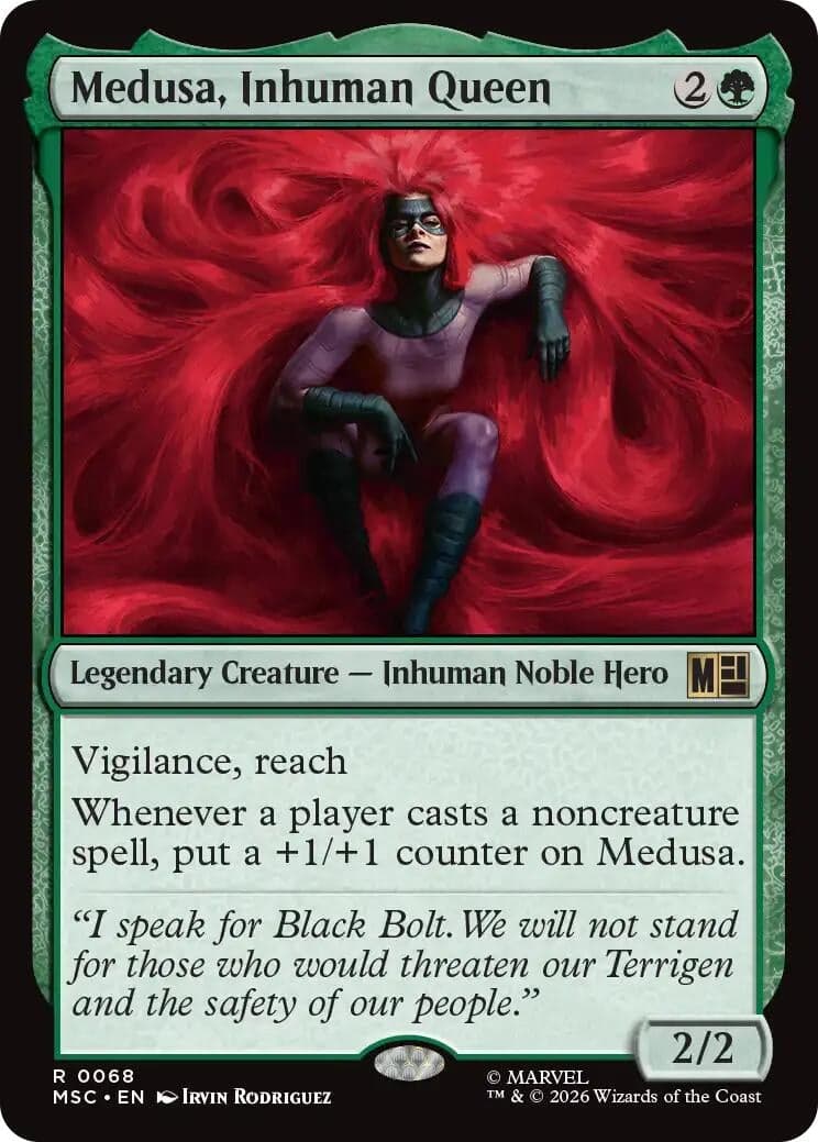 Medusa, Inhuman Queen (Surge Foil) (68) (Foil) (Commander: Marvel Super Heroes) (MSC)
