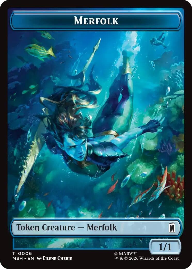 Merfolk // Doombot Double-Sided Token (006/018) (Marvel Super Heroes) (MSH)