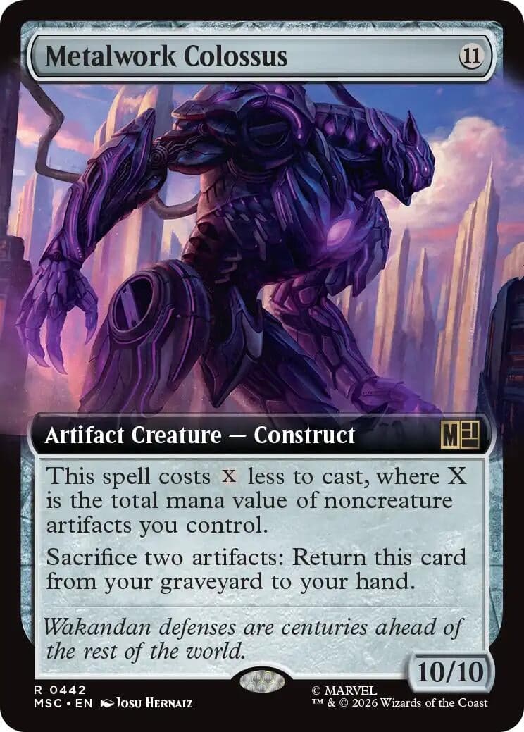 Metalwork Colossus (Extended Art) (442) (Foil) (Commander: Marvel Super Heroes) (MSC)