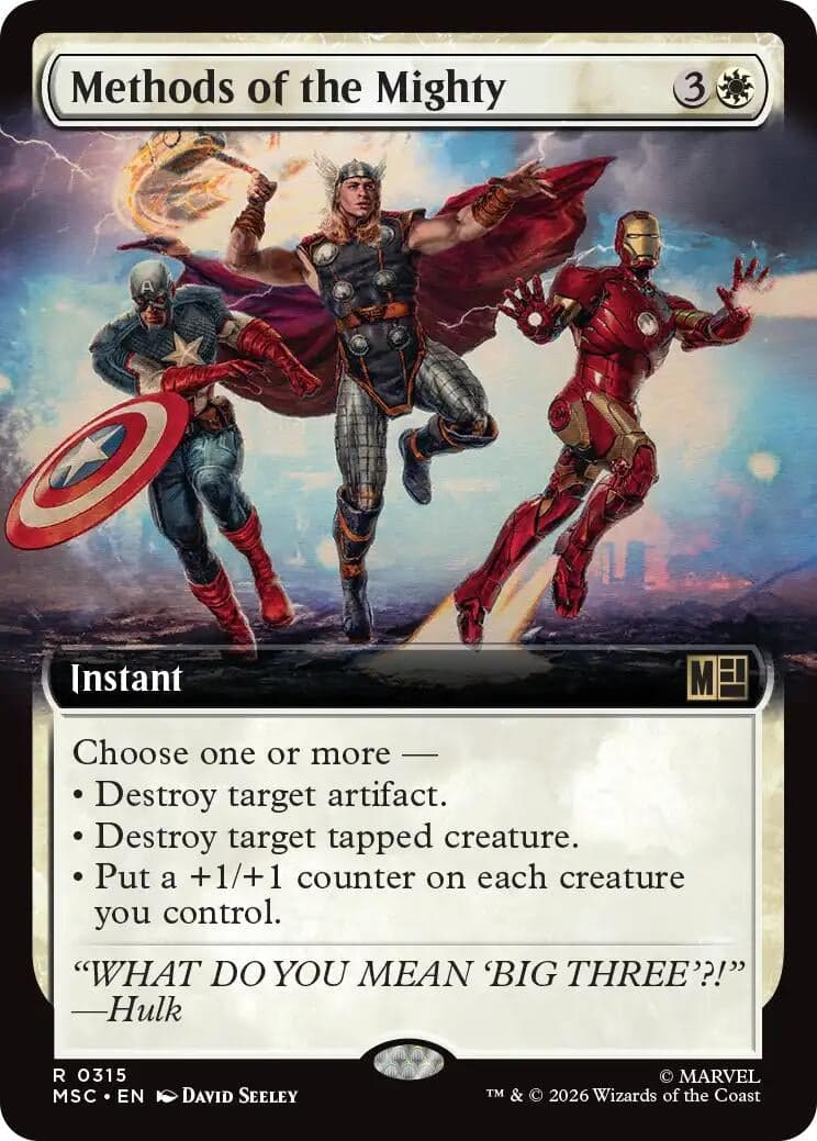Methods of the Mighty (Extended Art) (315) (Foil) (Commander: Marvel Super Heroes) (MSC)