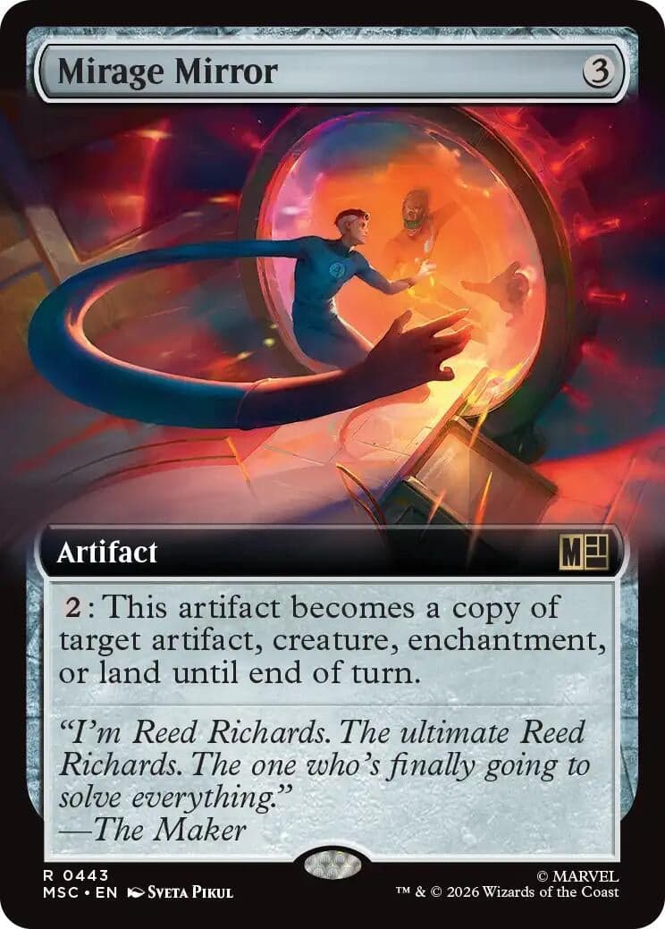 Mirage Mirror (Extended Art) (443) (Foil) (Commander: Marvel Super Heroes) (MSC)