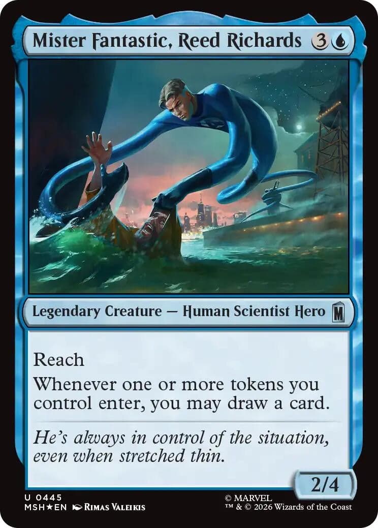 Mister Fantastic, Reed Richards (Surge Foil) (445) (Foil) (Marvel Super Heroes) (MSH)
