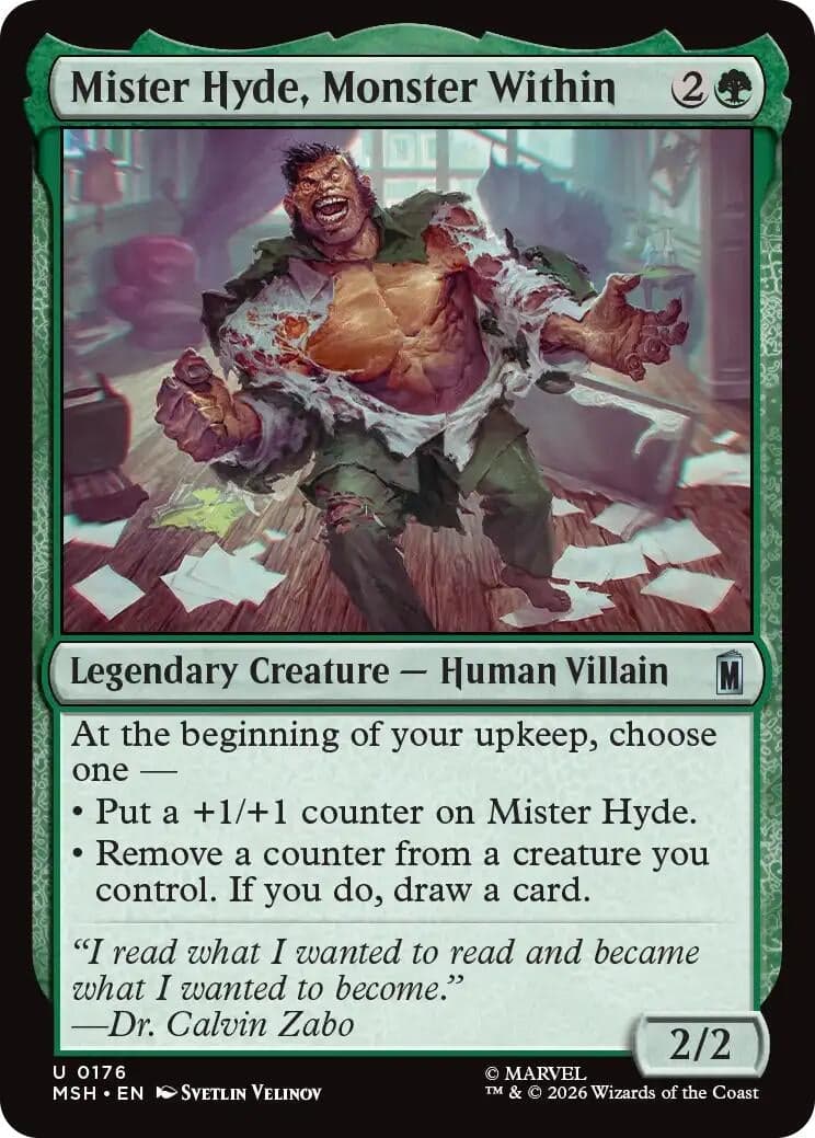 Mister Hyde, Monster Within (176) (Foil) (Marvel Super Heroes) (MSH)