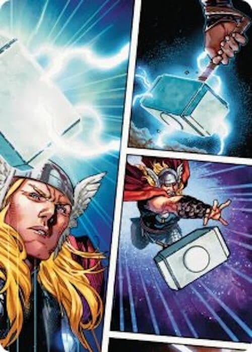 Mjolnir, Hammer of Thor Art Card (19) (Art Series: Marvel Super Heroes) (AAMSH)