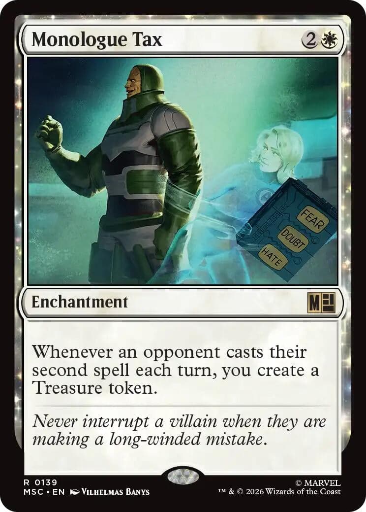 Monologue Tax (Surge Foil) (139) (Foil) (Commander: Marvel Super Heroes) (MSC)
