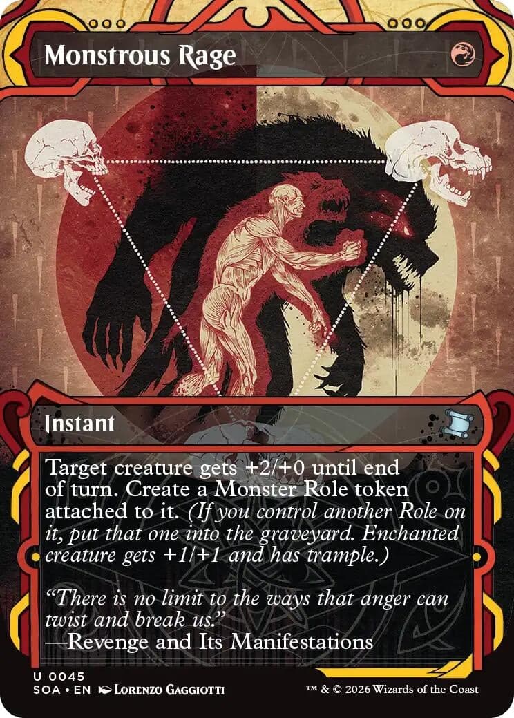 Monstrous Rage (45) (Foil) (Secrets of Strixhaven: Mystical Archive)
