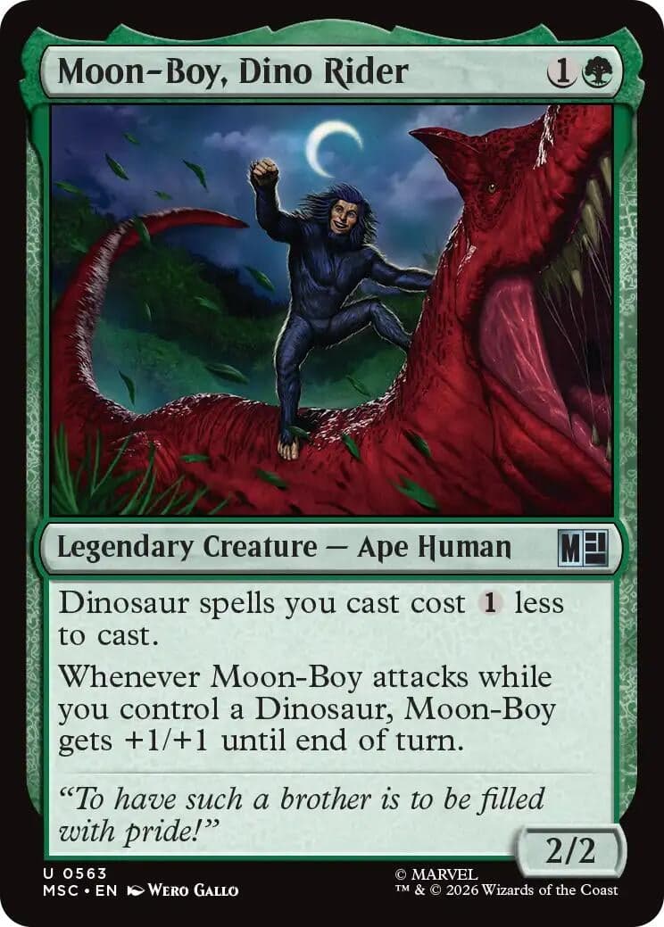 Moon-Boy, Dino Rider (563) (Foil) (Commander: Marvel Super Heroes) (MSC)
