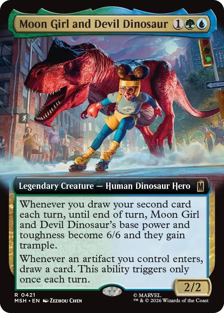 Moon Girl and Devil Dinosaur (Extended Art) (421) (Foil) (Marvel Super Heroes) (MSH)