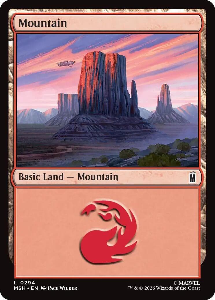 Mountain (0294) (294) (Foil) (Marvel Super Heroes) (MSH)