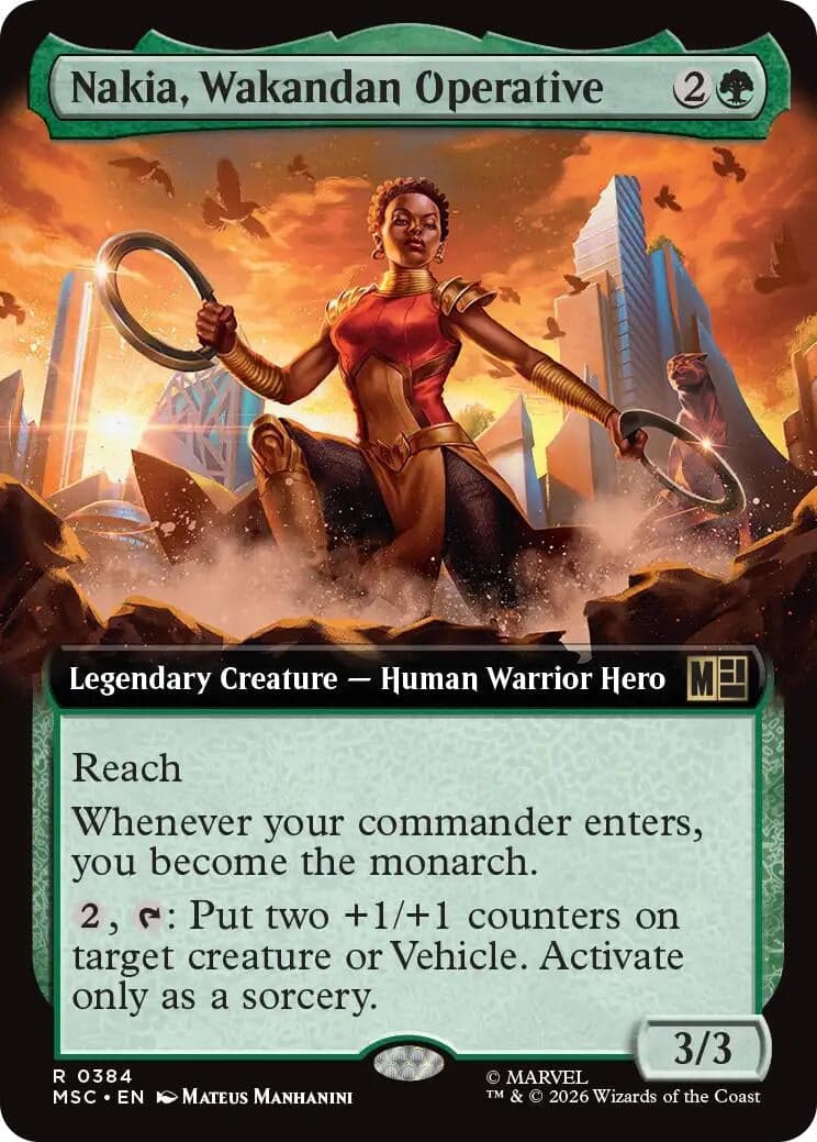 Nakia, Wakandan Operative (Extended Art) (384) (Commander: Marvel Super Heroes) (MSC)