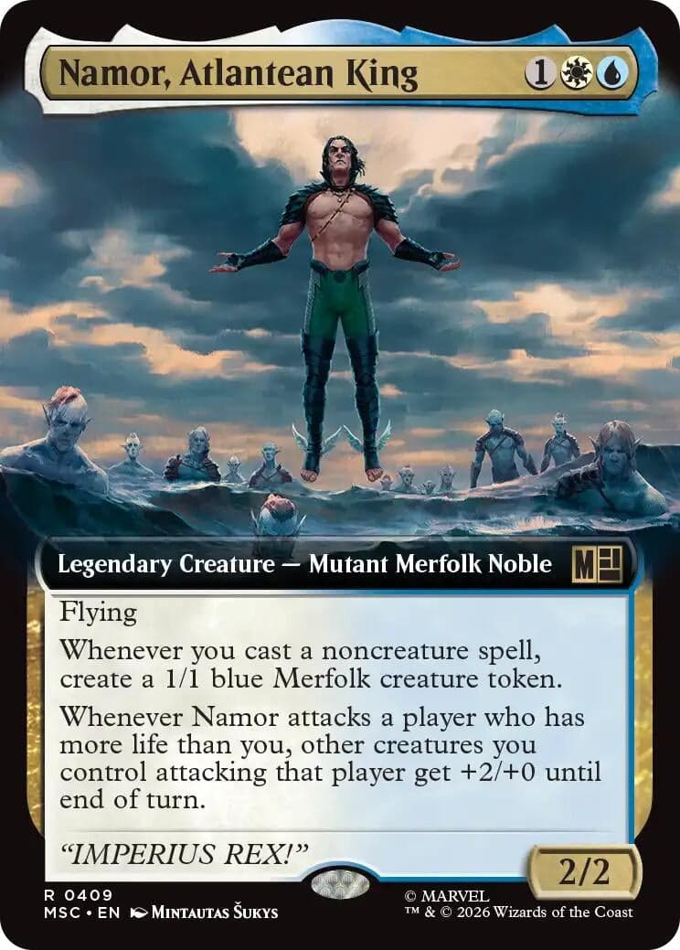 Namor, Atlantean King (Extended Art) (409) (Foil) (Commander: Marvel Super Heroes) (MSC)