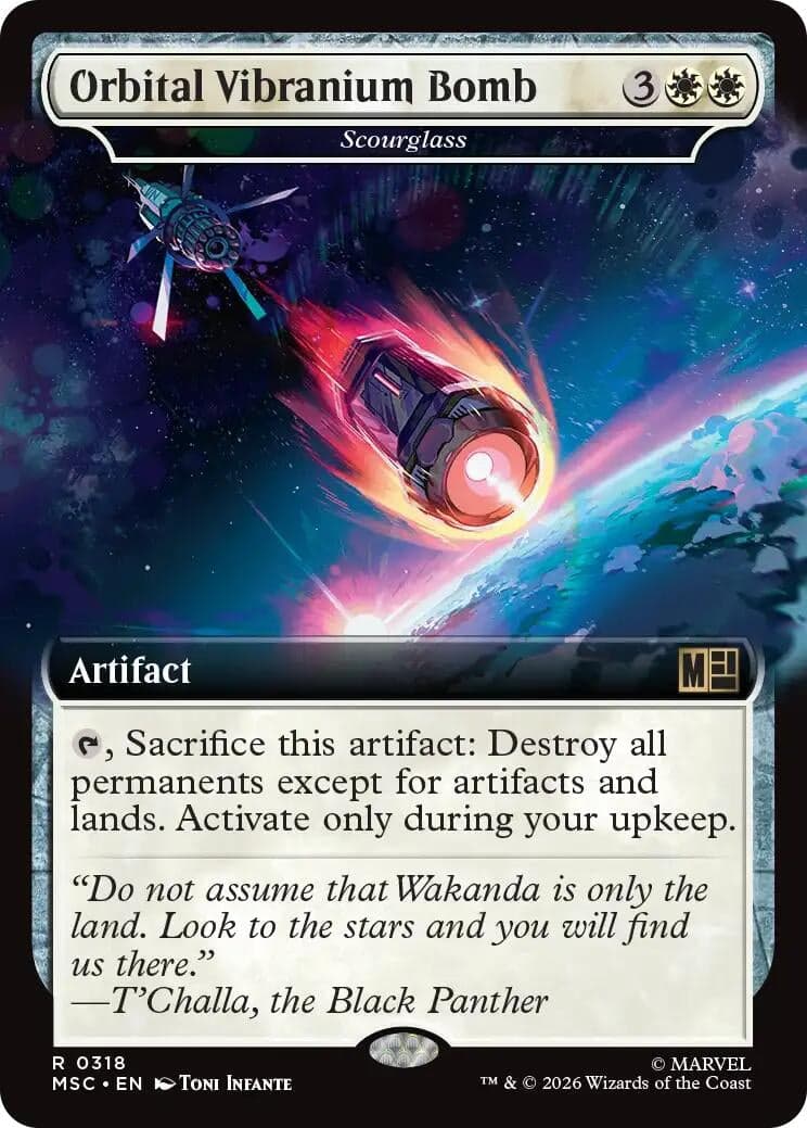 Orbital Vibranium Bomb - Scourglass (Extended Art) (318) (Foil) (Commander: Marvel Super Heroes) (MSC)