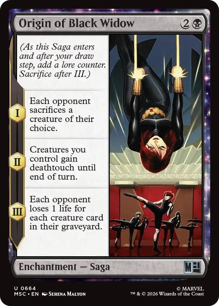 Origin of Black Widow (664) (Foil) (Commander: Marvel Super Heroes) (MSC)