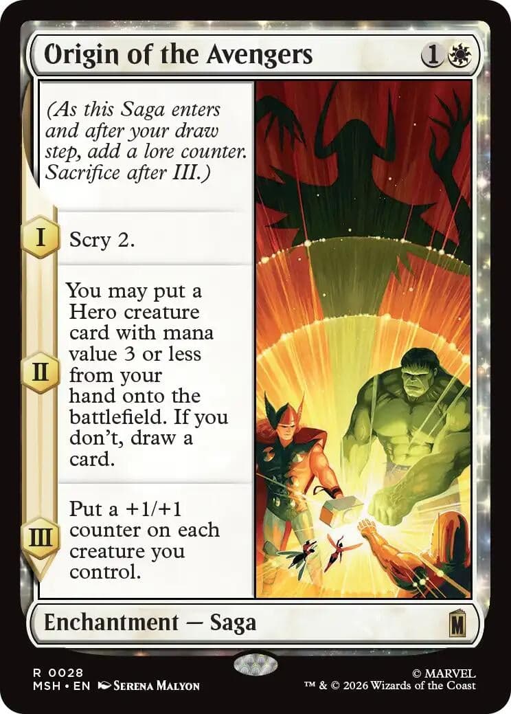 Origin of the Avengers (28) (Foil) (Marvel Super Heroes) (MSH)