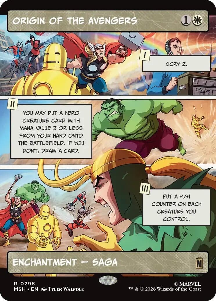 Origin of the Avengers (Borderless) (298) (Marvel Super Heroes) (MSH)